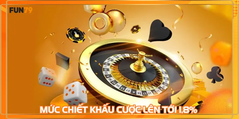 Cược càng nhiều hoàn trả càng cao lên đến 1,8%