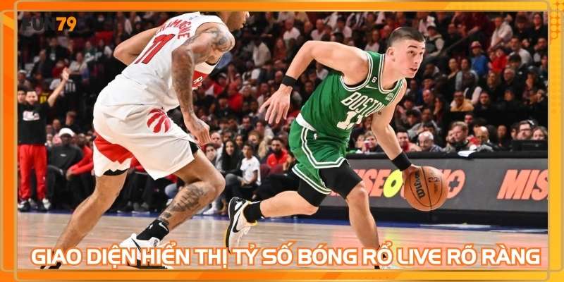 Giao diện hiển thị tỷ số bóng rổ live trực tiếp rõ ràng